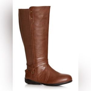 Brown Faux Leather Boots